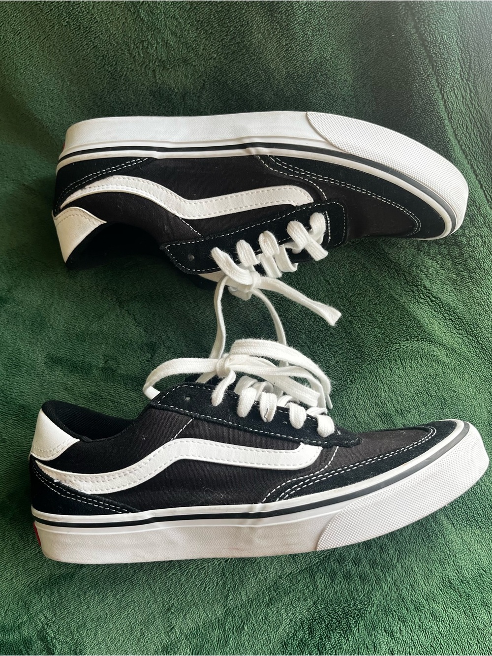 Vans Black & White Low-Top Skate Sneakers